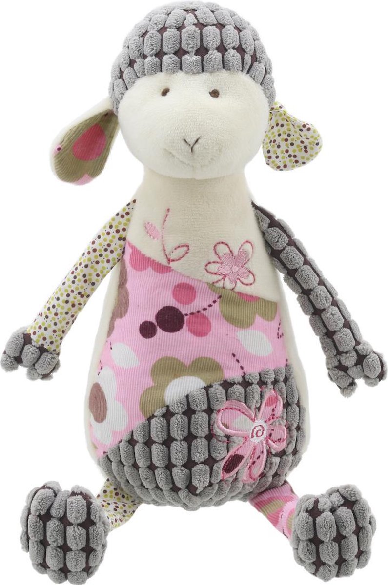 Wilberry | Friends | Schaap Roze + Felicitatiekaart | Lief, stoer en aparte knuffels | Kwaliteitsproduct